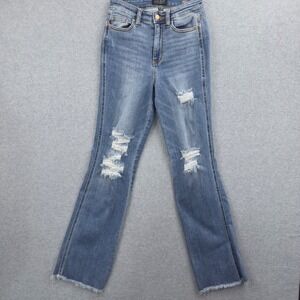 Judy Blue Boot Cut Women 1/25 Blue Distressed High Rise Jeans JB82542MD